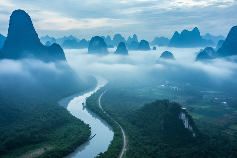 桂林山水自然生态旅游景区山水风光,高清,摄影图,摄影图片,图片大全,摄影图免费下载